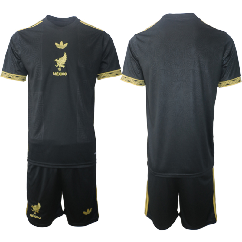 Men 2025-2026 National Team Season Mexico Black Blank Soccer Jersey-0